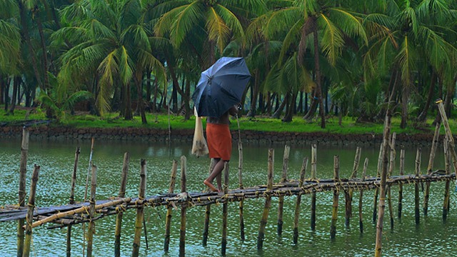 Onam festival celebration in Kerala during the monsoon season 