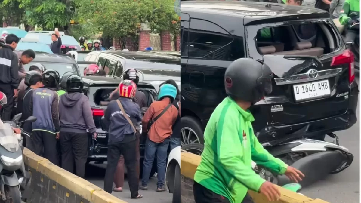 Pengemudi Calya Lawan Arah